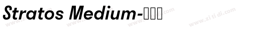 Stratos Medium字体转换